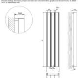 Vertical aluminum decorative radiator Barquedo