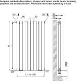 Decorative water radiator made of carbon steel, wall-mounted Gembrook