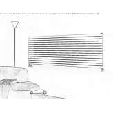 Horizontal, steel, decorative wall radiator Robledo