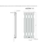 Vertical aluminum decorative wall radiator Felahiye