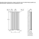 Vertical decorative radiator made of carbon steel for hot water Gembrook