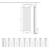 Vertical decorative radiator made of carbon steel for hot water Pravia