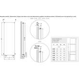 Vertical panel radiator for hot water Barquedo