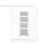 Low temperature, wall-mounted, chrome-plated steel towel warmer Tiszalok