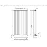 Decorative stainless steel wall radiator for hot water Suno