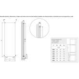 Vertical panel radiator for hot water Barquedo