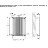 Decorative steel wall-mounted water radiator Kamas