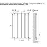 Decorative wall radiator made of carbon steel Gembrook