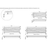 Horizontal decorative radiator made of brushed steel Pedesina