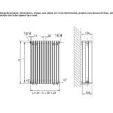 Decorative steel wall-mounted water radiator Kamas