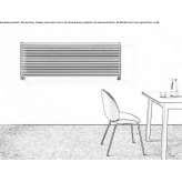 Horizontal, steel, decorative wall radiator Concesti