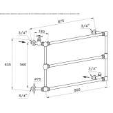 Wall-mounted towel warmer Okemos