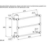 Wall-mounted towel warmer Colne