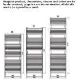 Steel towel warmer mounted on the wall Agost