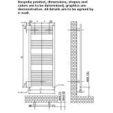 Stalowy podgrzewacz do ręczników montowany do ściany Agost