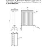 Mobile decorative radiator made of carbon steel Puscine