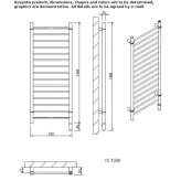 Electric, steel towel warmer, mounted to the wall Gbely