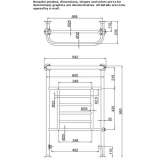 Free-standing steel towel warmer Landegg