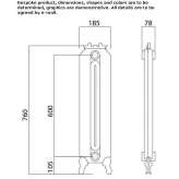 Decorative free-standing cast iron radiator Wabern