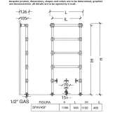 Freestanding brass decorative radiator Arnstorf