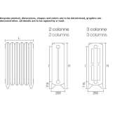 Decorative wall-mounted cast iron radiator for hot water Alesd