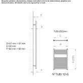 Steel towel warmer for hot water Favara