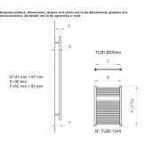 Steel towel warmer for hot water Puracic