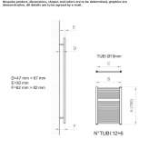 Towel warmer made of chrome-plated steel, hot-mounted, wall-mounted Favara