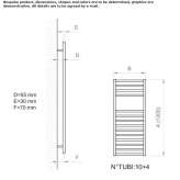 Steel towel warmer for hot water Romaniv