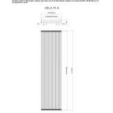 Towel warmer made of powder-coated steel, mounted to the wall Stawell