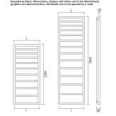 Vertical, wall-mounted towel warmer made of carbon steel Alesd