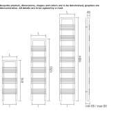 Vertical carbon steel towel warmer Alesd