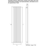 Vertical plate radiator made of carbon steel Birgi