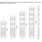 Vertical carbon steel towel warmer Yalvac