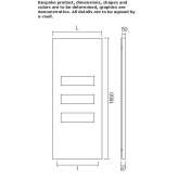 Carbon steel towel warmer, wall mounted Alesd