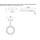 Metal LED mirror lamp with a swing arm Horodnye