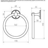 Brown towel ring Gilman