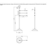 Swivel, standing, brass towel rack Turnhout