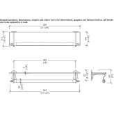 Glass and brass towel rack Ardesio