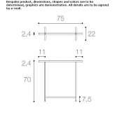 Free-standing stainless steel towel rack Alcanede