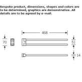 Swivel towel rail made of powder-coated aluminum Macra