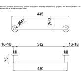 Stainless steel towel rack Kolin