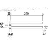 Swivel stainless steel towel rack Wendtorf