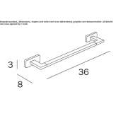 Towel rack in chrome-plated brass Cefalu