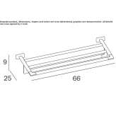 Towel rack in chrome-plated brass Cefalu