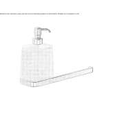 Soap dispenser/towel rack in chrome-plated brass Vezzano