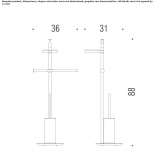 Floor column in chrome-plated brass Yauya