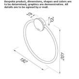 Stainless steel towel ring Pianello