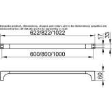 Towel rack in chrome-plated brass Geel