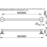 Towel rack in chrome-plated brass Trescine